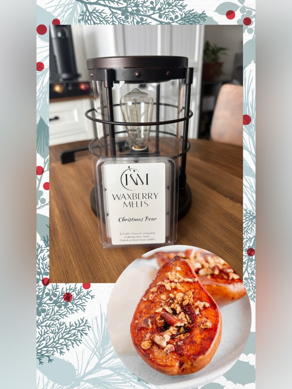 Handcrafted Christmas Pear Scented Wax Melts